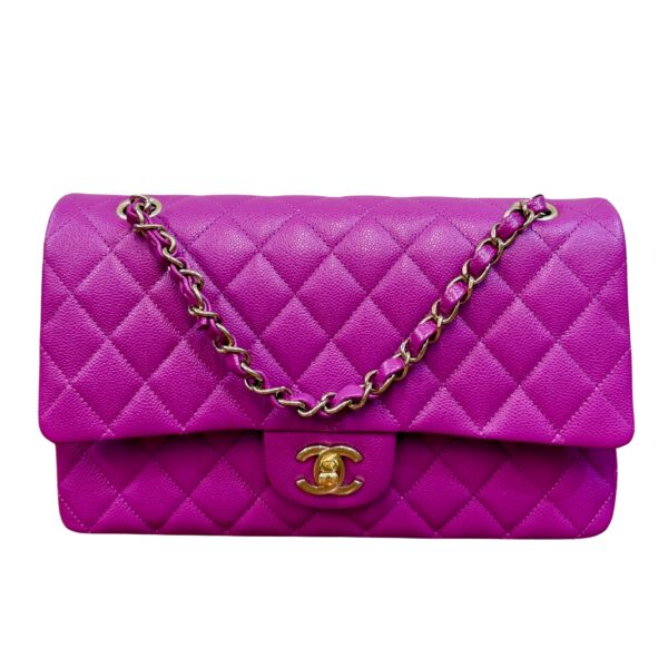 Chanel Medium Classic Flap Bag Purple