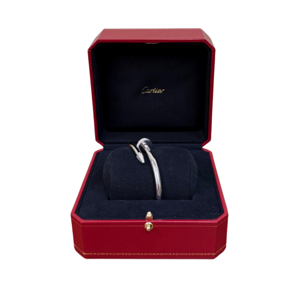 CARTIER EXCEPTIONAL RARE JUSTE UN CLOU BRACELET JUMBO VERSION WHITE GOLD WITH DIAMONDS
